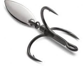 VMC 7548 BD Bladed Flash Hybrid Treble Short Inline Hook